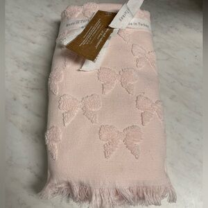 Cupcakes and Cashmere Pink Bow Hand Towels